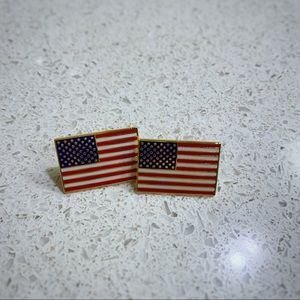 American Flag Enamel Post Earrings